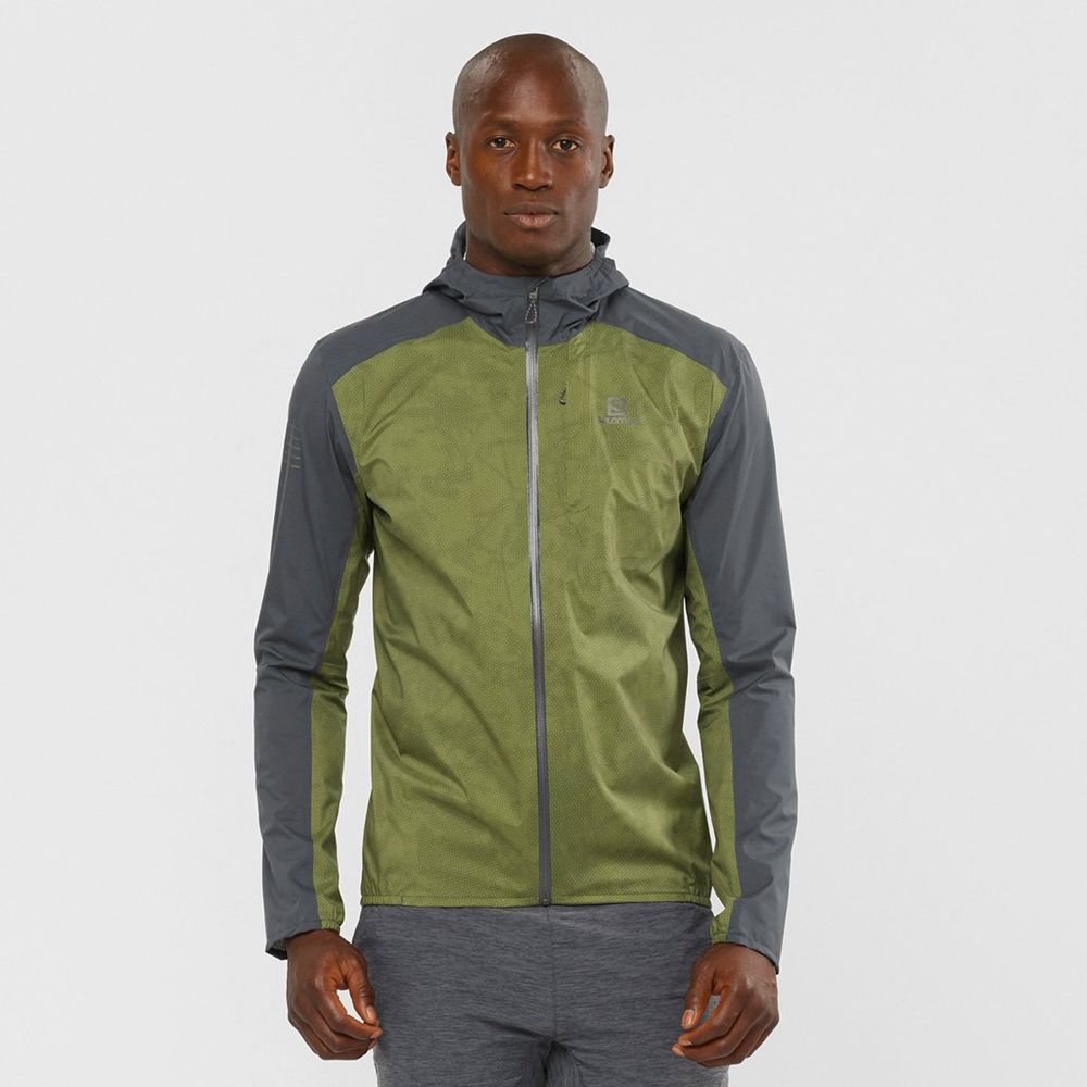 Salomon BONATTI WATERPROOF Chaquetas Hombre - Azules - Colombia (29870-OEAP)